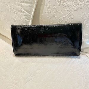 Hobo international black patent leather clutch